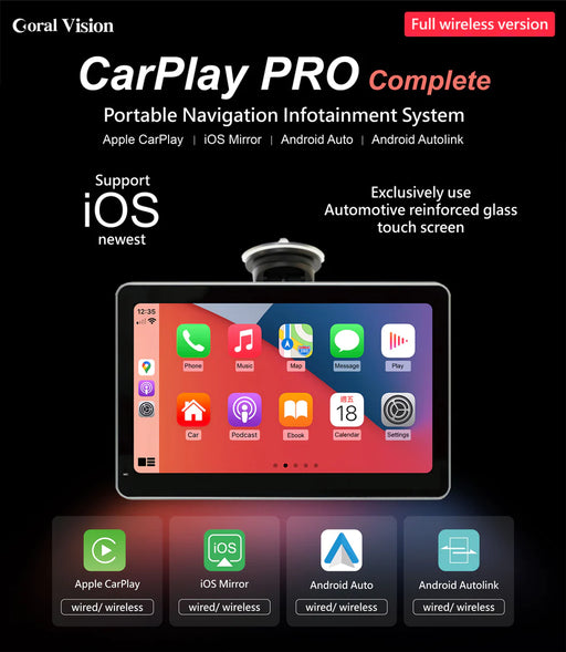 Coral Vision Pro A - Wireless CarPlay Android Auto 7-Inch Display - International Tool Company
