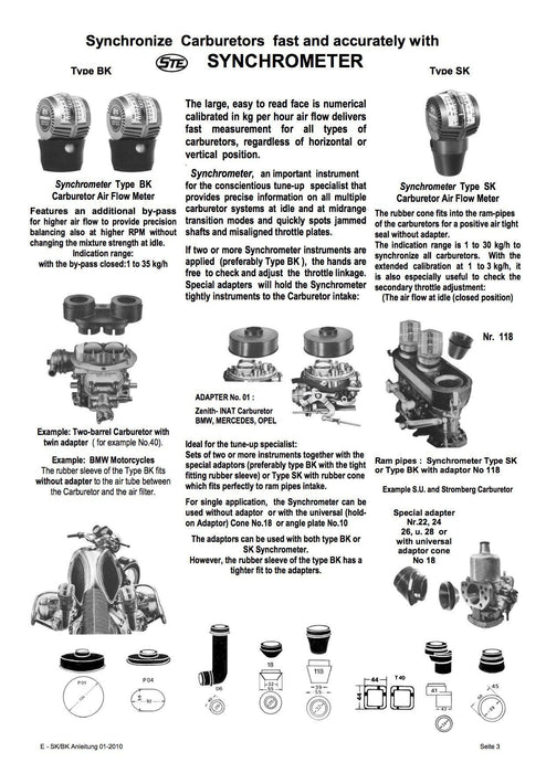 Carburetor Synchrometer Flow Meter - ITCSK1-30/1 - International Tool Company