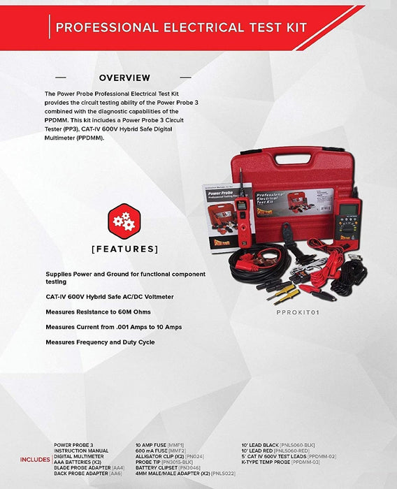 Power Probe Professional Electrical Test Kit PPROKIT01 - International Tool Company