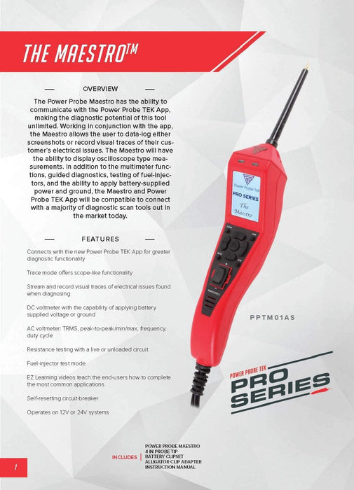 Power Probe The Maestro Automotive Circuit Tester TKM01AS - International Tool Company