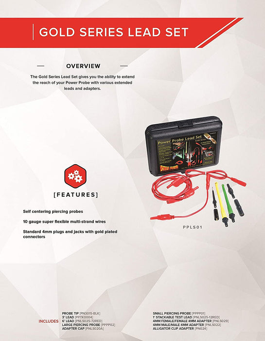 Power Probe Gold Series Lead Set PPLS01 - International Tool Company