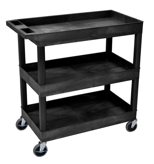 Luxor 3 Tier High Capacity Tub Shelf Cart - ITCEC111-B - International Tool Company