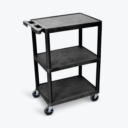 Luxor 3 Tier Professional Flat-Shelf Cart - ITCSTC222 - International Tool Company