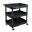 ENDURA® XL 34" H Three-Shelf Utility Cart, 32" W x 24" D, Black, Tub Shelves - TC111-B - International Tool Company