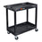 TUFFY® XL Two-Shelf Multi-Purpose Utility Cart, 32" x 18", Black, Tub Shelves - EC11-B - International Tool Company