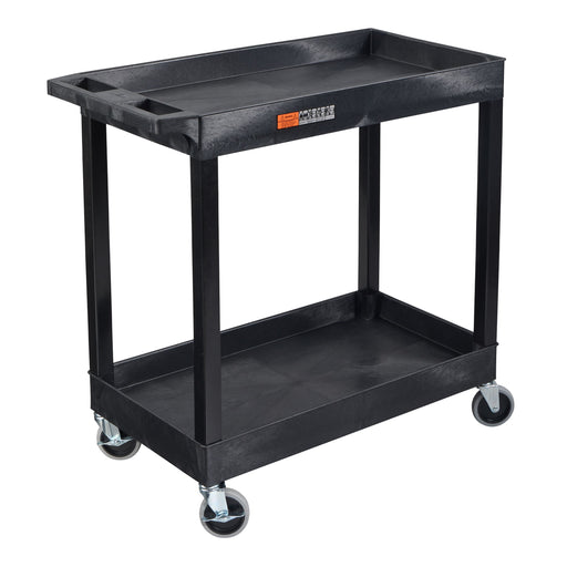 TUFFY® XL Two-Shelf Multi-Purpose Utility Cart, 32" x 18", Black, Tub Shelves - EC11-B - International Tool Company