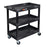 TUFFY® XL Three-Shelf Multi-Purpose Utility Cart, 32" x 18", Black, Tub Shelves - EC111-B - International Tool Company