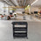 TUFFY® XL Three-Shelf Multi-Purpose Utility Cart, 32" x 18", Black, Tub Shelves - EC111-B - International Tool Company