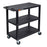TUFFY® XL Three-Shelf Multi-Purpose Utility Cart, 32" x 18", Black, Flat Shelves - EC222-B - International Tool Company