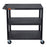 TUFFY® XL Three-Shelf Multi-Purpose Utility Cart, 32" x 18", Black, Flat Shelves - EC222-B - International Tool Company