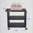 TUFFY® XL Three-Shelf Multi-Purpose Utility Cart, 32" x 18", Black, Flat Shelves - EC222-B - International Tool Company
