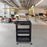ENDURA® 34" H Three-Shelf Utility Cart, 24" W x 18" D, Black, Tub Shelves - STC111-B - International Tool Company