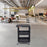 ENDURA® 34" H Three-Shelf Utility Cart, 24" W x 18" D, Black, Flat/Tub Shelves - STC211-B - International Tool Company