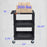 ENDURA® 34" H Three-Shelf Utility Cart, 24" W x 18" D, Black, Flat/Tub Shelves - STC211-B - International Tool Company