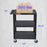 ENDURA® 34" H Three-Shelf Utility Cart, 24" W x 18" D, Black, Flat Shelves - STC222-B - International Tool Company