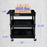 ENDURA® XL 34" H Three-Shelf Utility Cart, 32" W x 24" D, Black, Tub Shelves - TC111-B - International Tool Company
