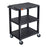 TUFFY® 34" H Three-Shelf Multi-Purpose Utility Cart, 24" W x 18" D, Black, Flat Shelves - WT34S - International Tool Company