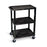 TUFFY® 34" H Three-Shelf Multi-Purpose Utility Cart, 24" W x 18" D, Black, Flat Shelves - WT34S - International Tool Company