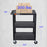 TUFFY® 34" H Three-Shelf Multi-Purpose Utility Cart, 24" W x 18" D, Black, Flat Shelves - WT34S - International Tool Company