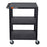 TUFFY® 34" H Three-Shelf Multi-Purpose Utility Cart, 24" W x 18" D, Black, Flat Shelves - WT34S - International Tool Company