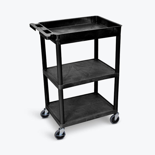 Luxor Tub Top and Flat Middle/Bottom Shelf Cart STC122 - International Tool Company