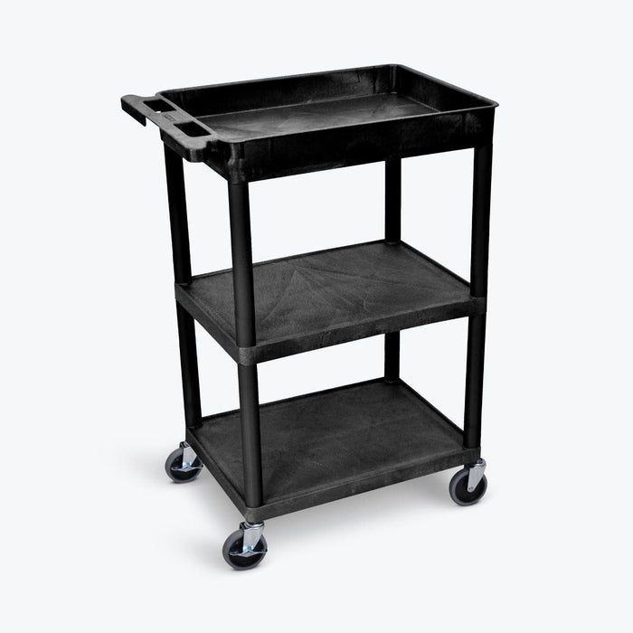 Luxor Tub Top and Flat Middle/Bottom Shelf Cart STC122 - International Tool Company