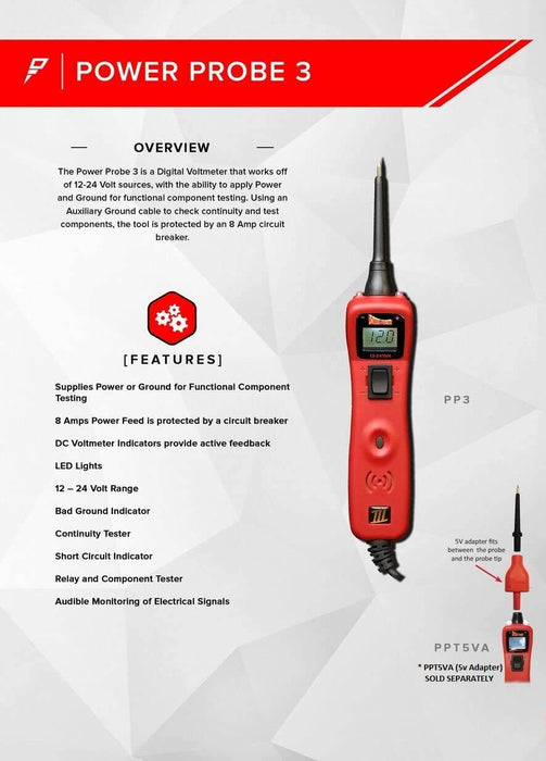 Power Probe III POWPP3CSCARB Circuit Tester in Carbon Fiber - International Tool Company